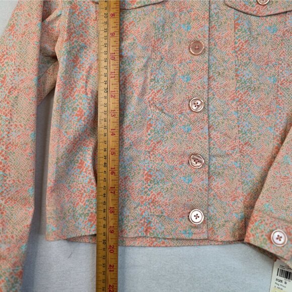 FDJ French Dressing Petite Jacket S Button Front Multicolor Stretch Lightweight - Picture 11 of 11